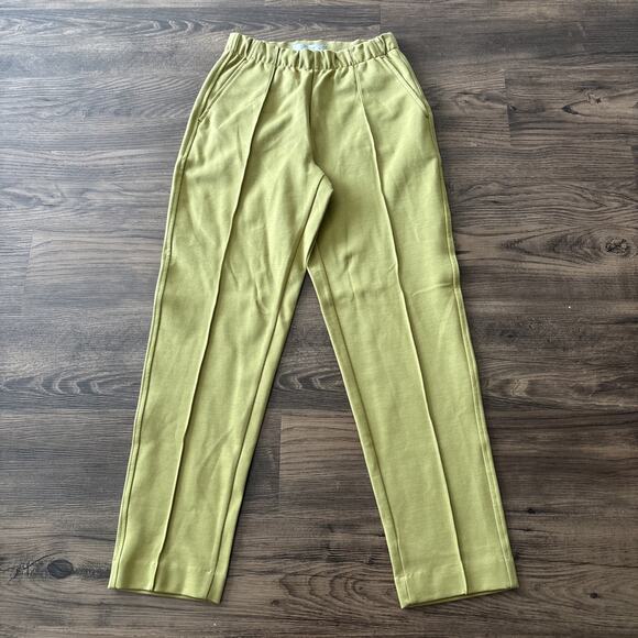 Everlane The Dream Pant Yellow Womens Sz XS Pull On Elastic Waist Tapered Ankle - Picture 1 of 13